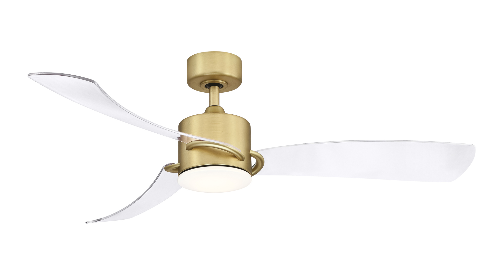 acrylic and brass ceiling fan